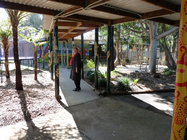 Fisher Rd School poles for teaching Aboriginal heritage